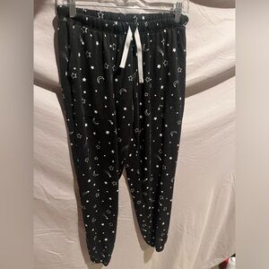JoySpun Black Starry Night Pajama Pants- Small